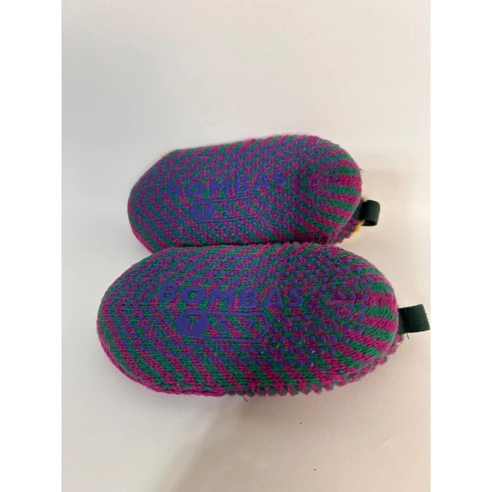 Bombas Gripper Slippers House Shoes Size T 5-7 Toddler PINK Cat j.